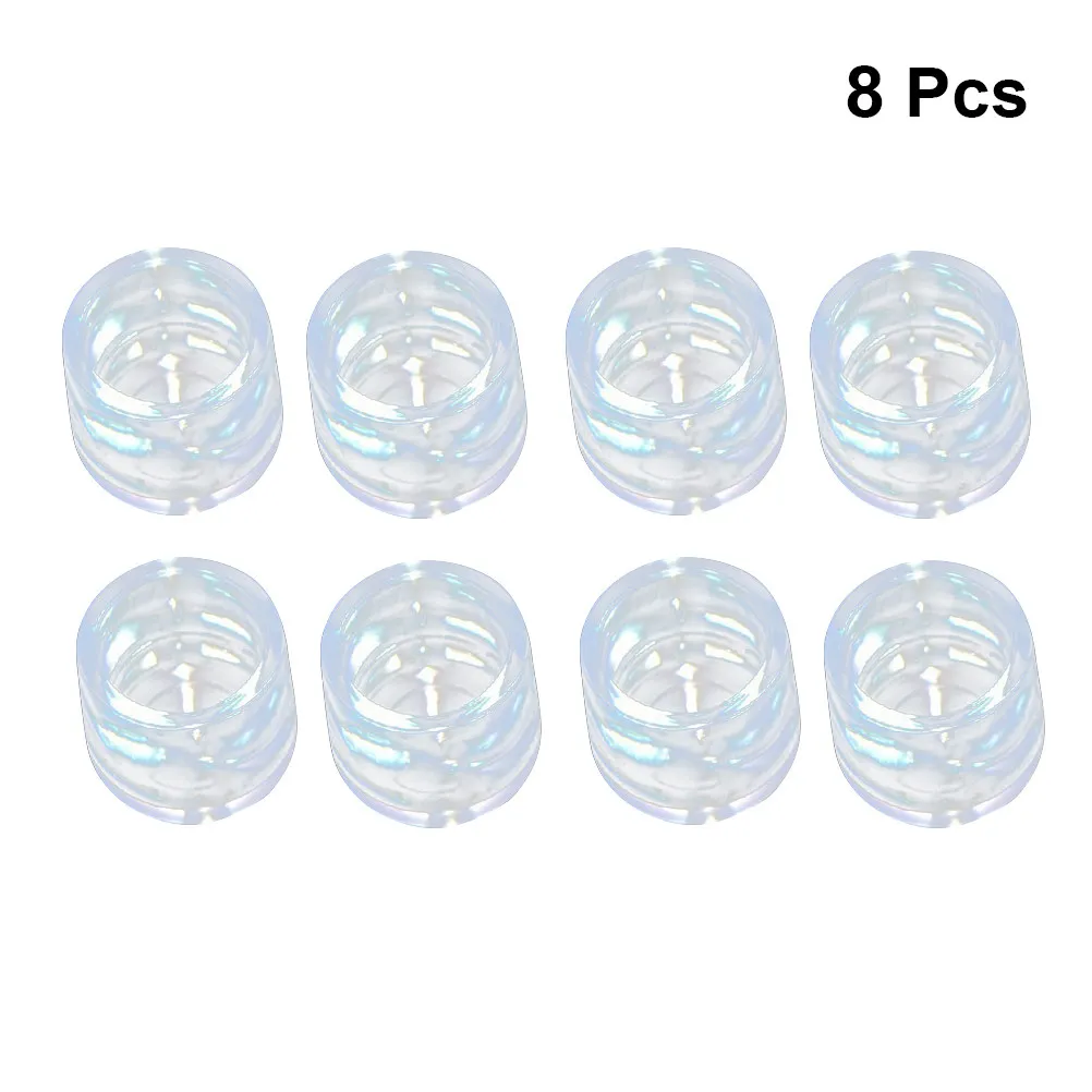 8Pcs Transparent Soft Plastic Chair Leg Caps Round Shape Furniture Feet Protectors for Hardwood Tile Laminate Vinyl Floors