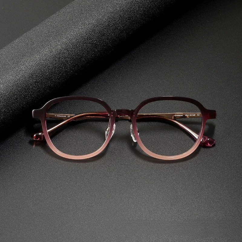 

Handmade Acetate Anti Blue Light Big Colourful Frames OTW6047 Retro Oval Myopia Glasses for Men Women Designer Optical Eyewear