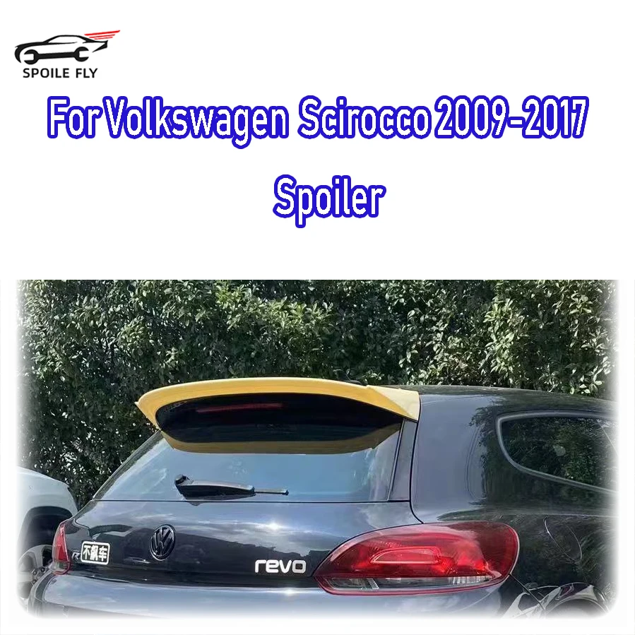 For Volkswagen Scirocco 2009-2017 High Quality ABS VOTEX Style Car Rear Wing Roof Spoiler Glossy Black (Not For R Type)