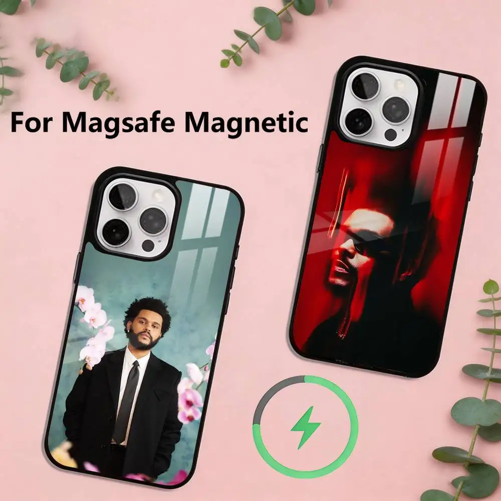 

The Weeknd Minimalist Poster Phone Case For iPhone17,16,15,14,13,12,11 Plus,Pro Magnetic with Magsafe Wireless Charging