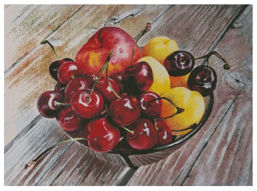 

Тарелка с фруктами 18CT 16CT 14CT без печати наборы для вышивки крестом искусство вышивки DIY рукоделие ручной работы домашний декор