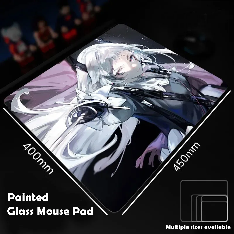 Cool Girl Glass Mousepad Sora Game Mouse Pad Customized Pattern Tempered Smooth Gaming Desk Mat Fps Esports Office Gaming