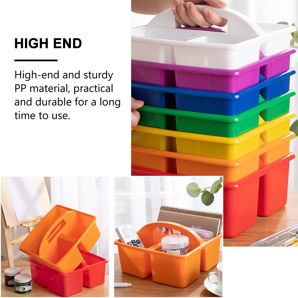

Compartment Storage Basket Painting Tool Holder ange Plastic Art Supplies ganizer Portable Solution Pen Storage