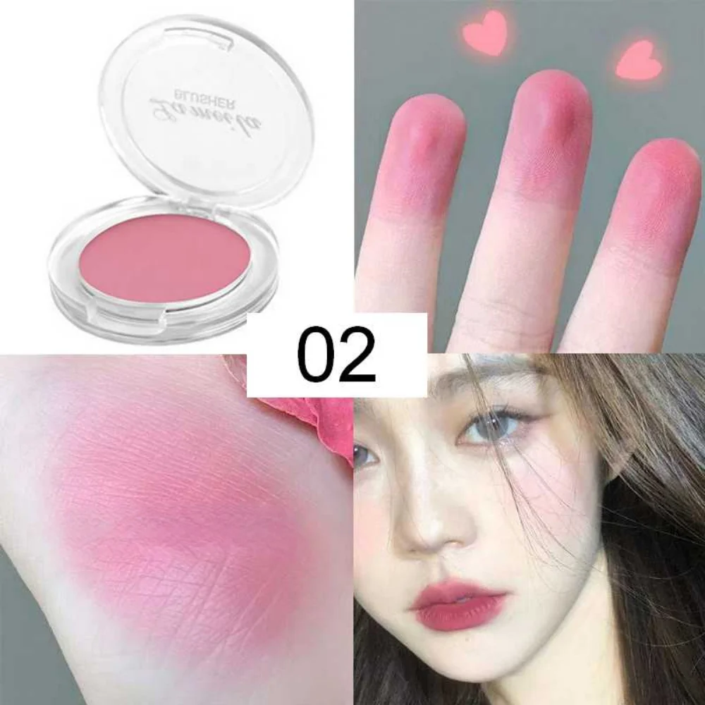 6 Kleuren Monochroom Ijs Blush Gezicht Verhelderend Langdurig Waterdicht Natuurlijk Delicaat Levendig Hoogglans Vrouwelijke Blush 1Pc