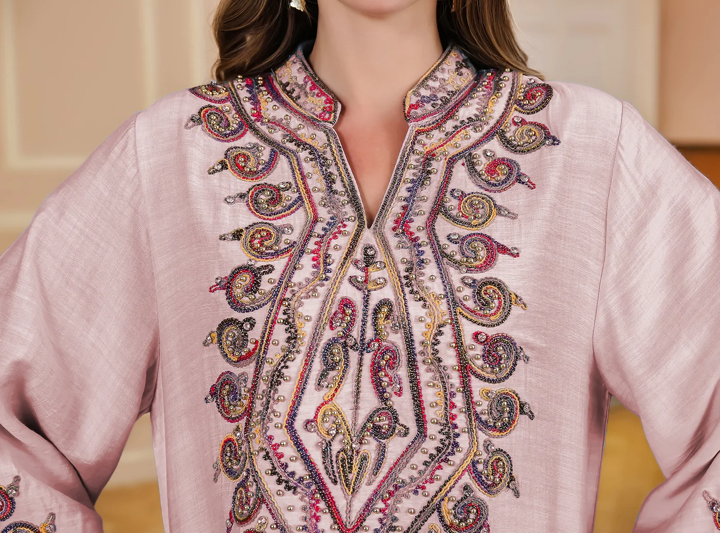 2025 موضة جديدة مسلم الشرق الأوسط رداء طويل عادية عصرية أنيقة مطرزة عباية جلابية قفطان رمضان