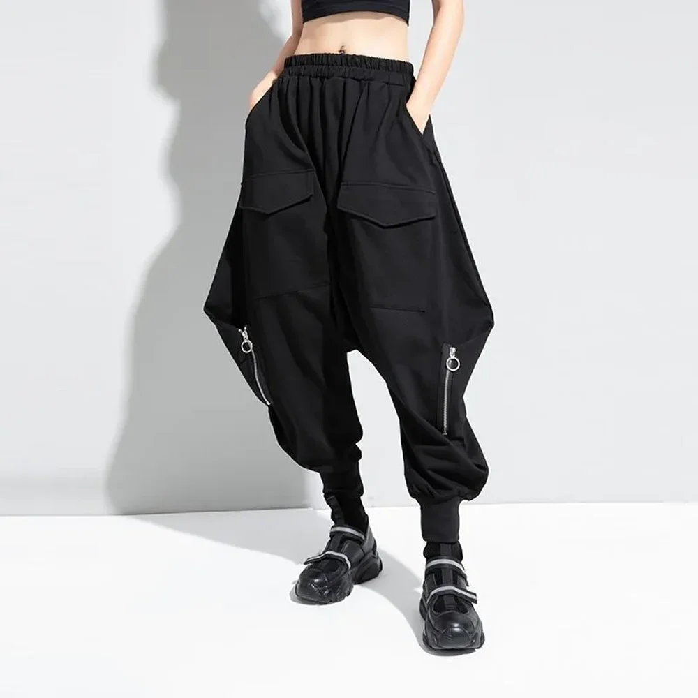Men's Harem Jogger Pants Oversized Drop Crotch Cargo Trousers Gothic Streetwear Techwear Casual Sweatpants 2026 New