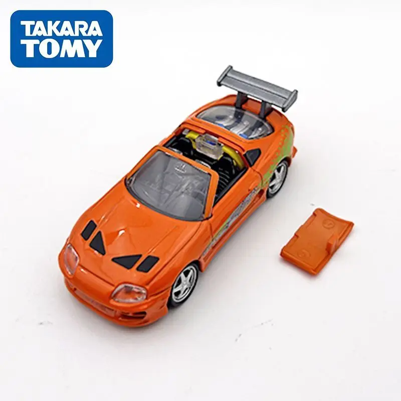 تاكارا تومي الصندوق الأسود TPU03 سريع غاضب تويوتا سوبرا الكلاسيكية سبيكة سيارة لعبة مجسمة هدية للأولاد جمع #4