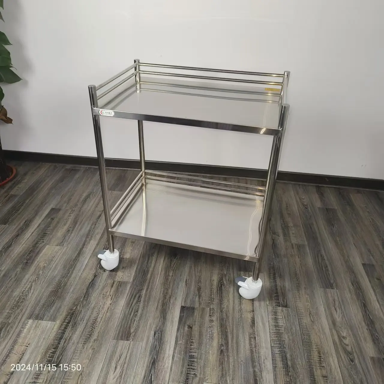 Convenient Stainless Steel Medical Trolley Hospital Furniture Instrument Cart