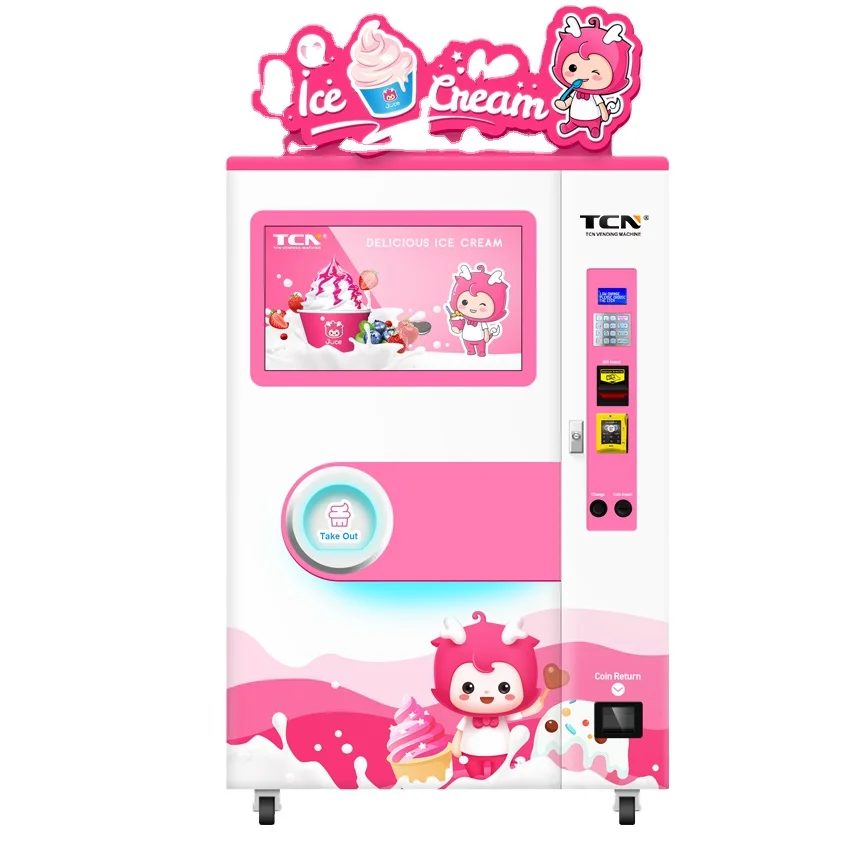 

Automatic Touch Screen Vending Ice Cream Machine Soft Ice Cream Vending Machine