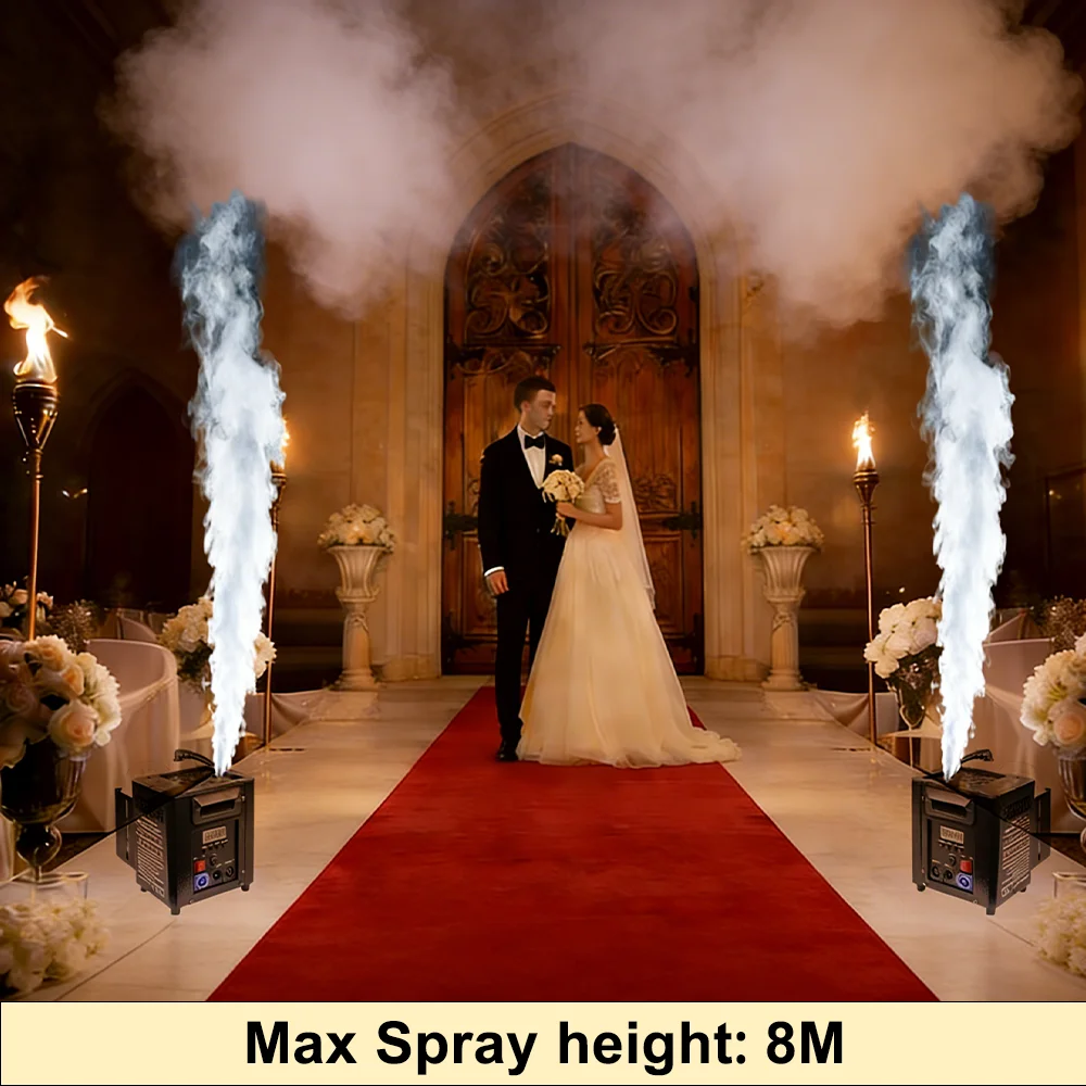 2000W LED RGB Vertical Gas Column Haze Machine Hang spray height 8 meters DMX Remote Control for DJ Disco party Wedding Dance