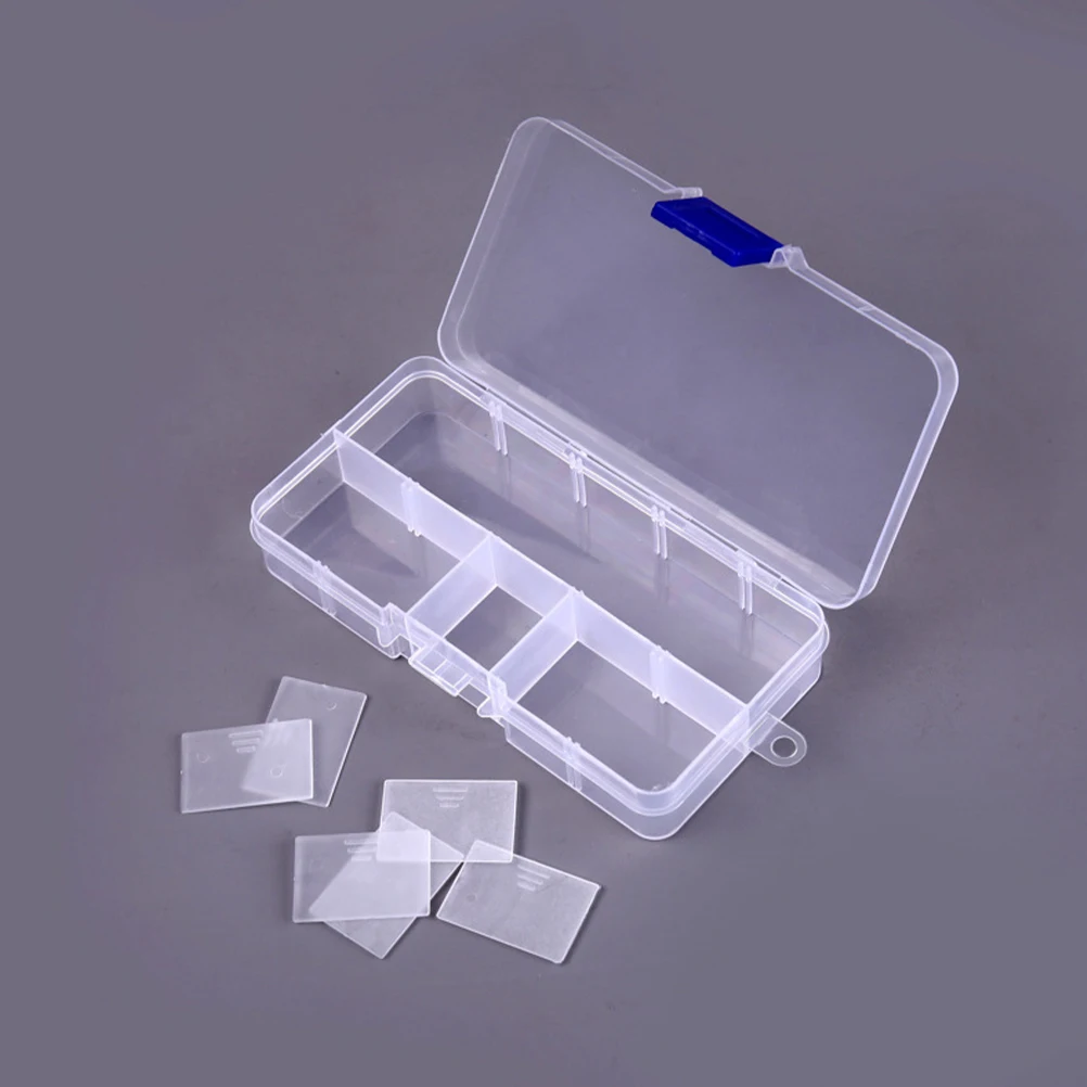 

6pcs Transparent Clear Plastic With Removable Grids For Beads Buttons Jewelry Diy Craft Supplies Mini Portable Lightweight