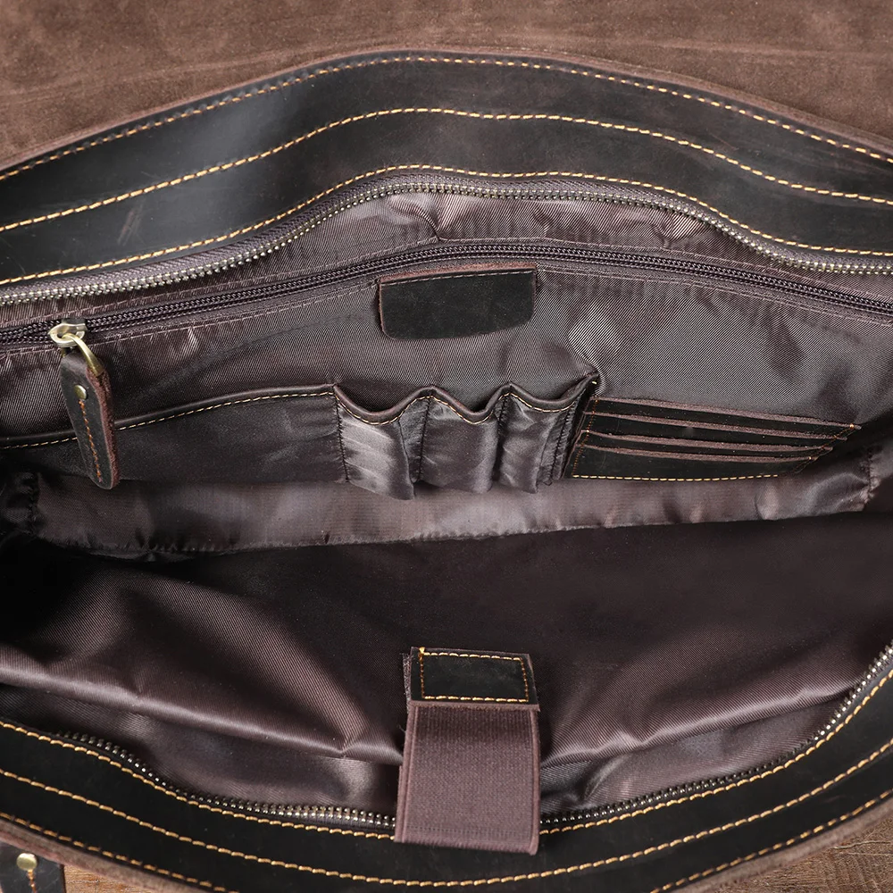 S.WORKER Retro Vollnarbenleder-Handtasche für Herren | Klassische Business-Aktentasche – Detail 24