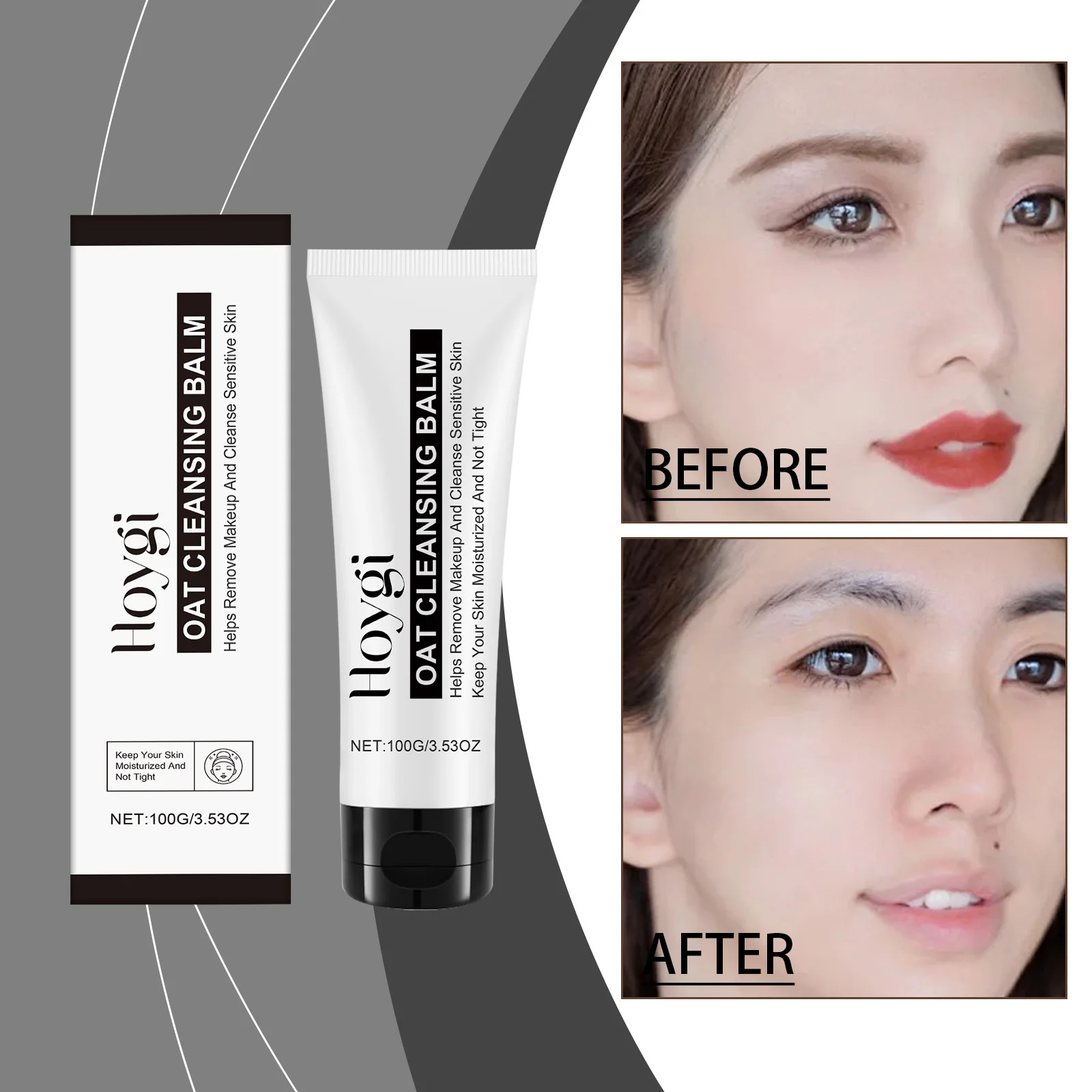 Cat クレンジング バーム - 敏感肌用の優しいメイク落としと洗顔料、3.53 オンス/9.56 オンス オプション