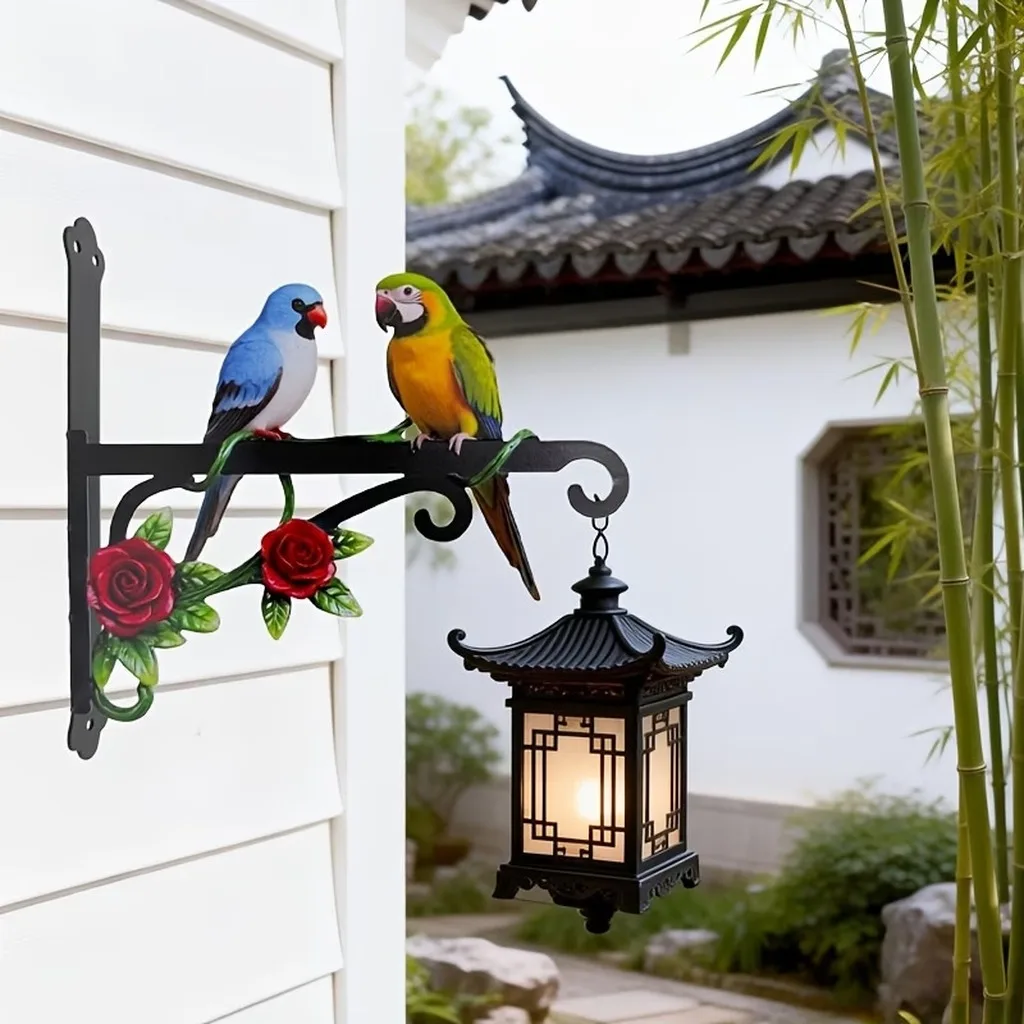 Bird Feeder Hanger Multi-Purpose Wall Hanging Decoration Garden Planter Hook Creative Wall Mounted Hook For Temple Hotel Plaza