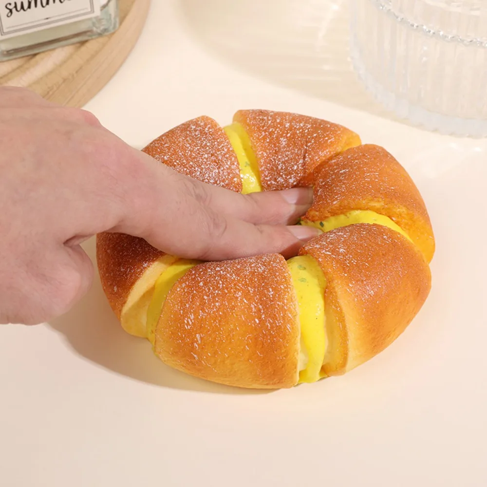 Novelty Artificial Bread Stress Relief Model Toast Shape Photo Props Squeeze Pinch Le Party Gift