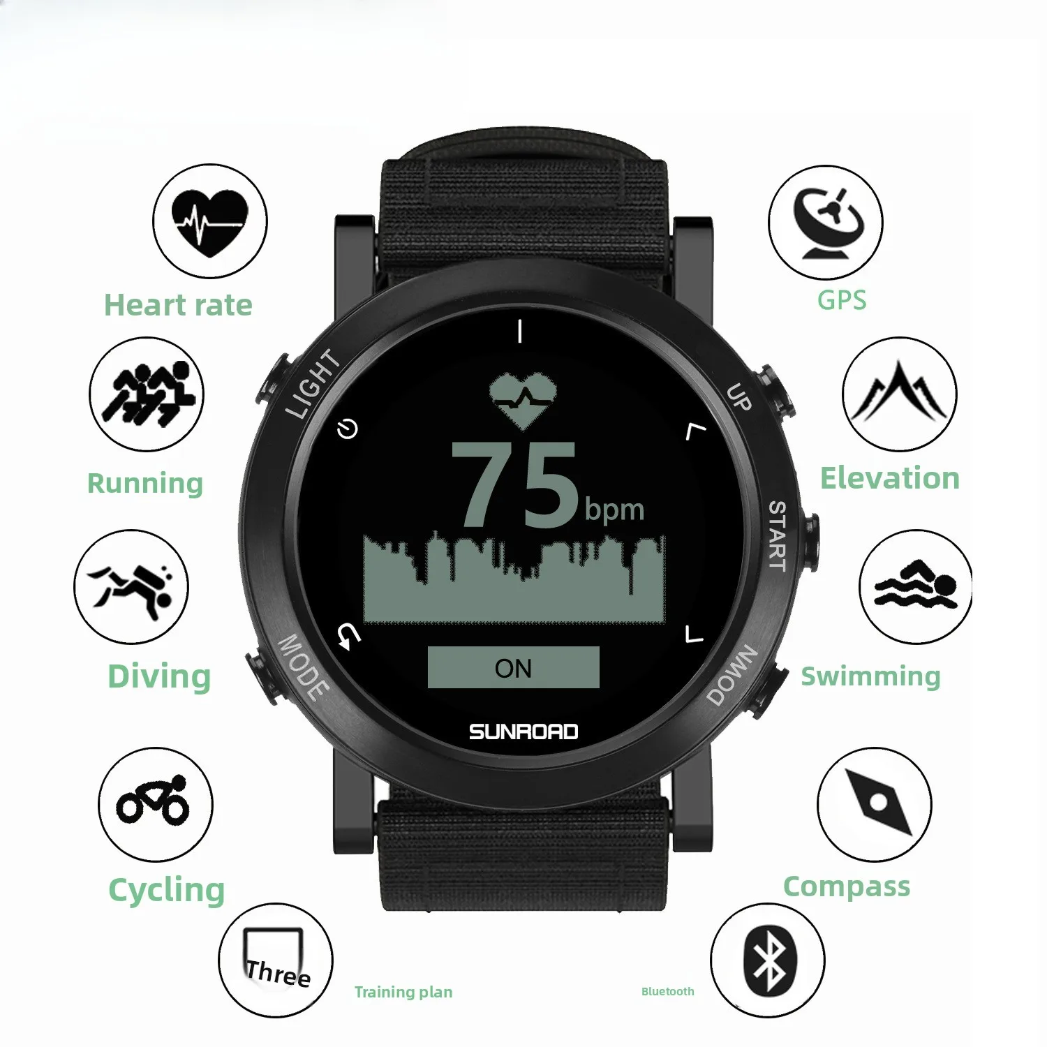 Heart Rate Monitoring Height Measuring Instrument Sports Watch Navigation Positioning Mountaineering Altitude Barometer FR935
