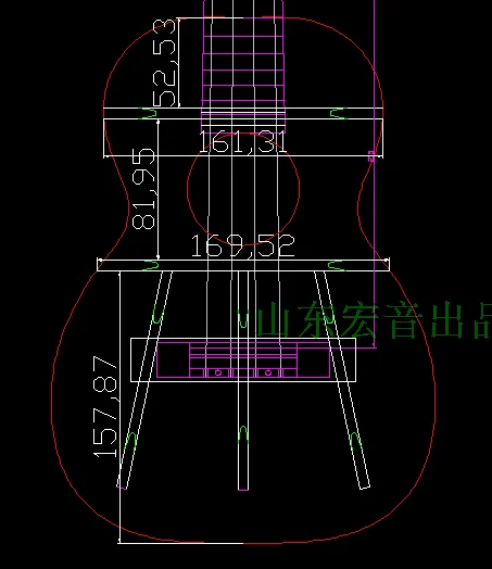 23 26 Inch Ukulele Transparent Acrylic Template Small Four-String Guitar Making Molds Appearance Sound Hole Sound Beam Location