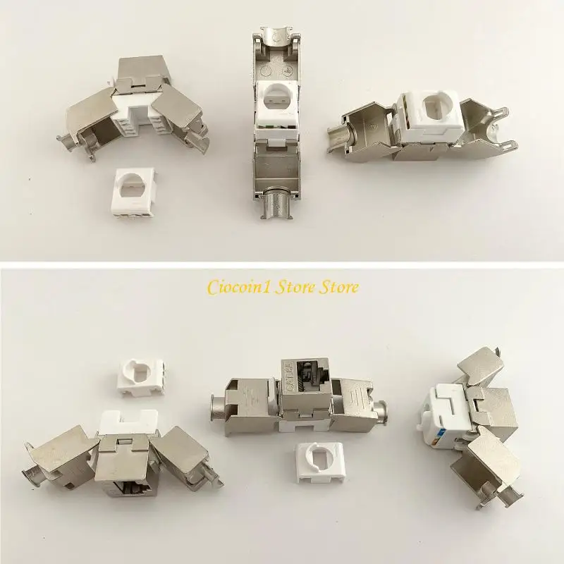A3PC RJ45 CAT6 เครื่องมือน้อยกว่า STP Shielded แจ็คสโตนโมดูล self-Locking Cat7 CAT6A CAT6 สังกะสีโลหะผสมเครือข่าย Coupler