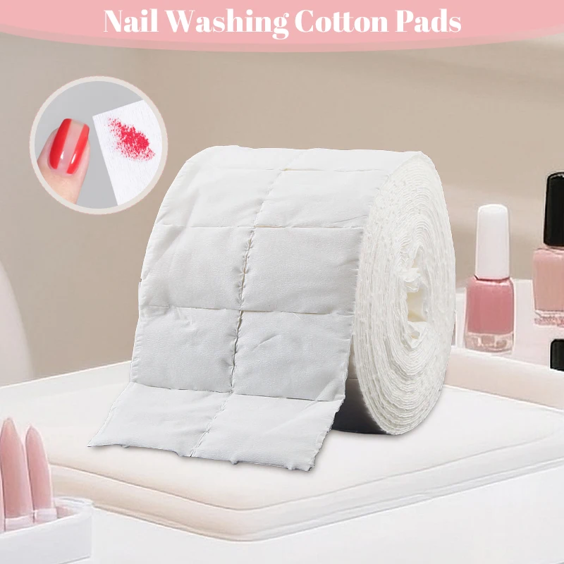 

500PCS/Roll Lint Free Nail Cotton Pads for Gel Polish Remover Soak Wipe Disposable Manicure Tools Cosmetic Cleaner Accessories