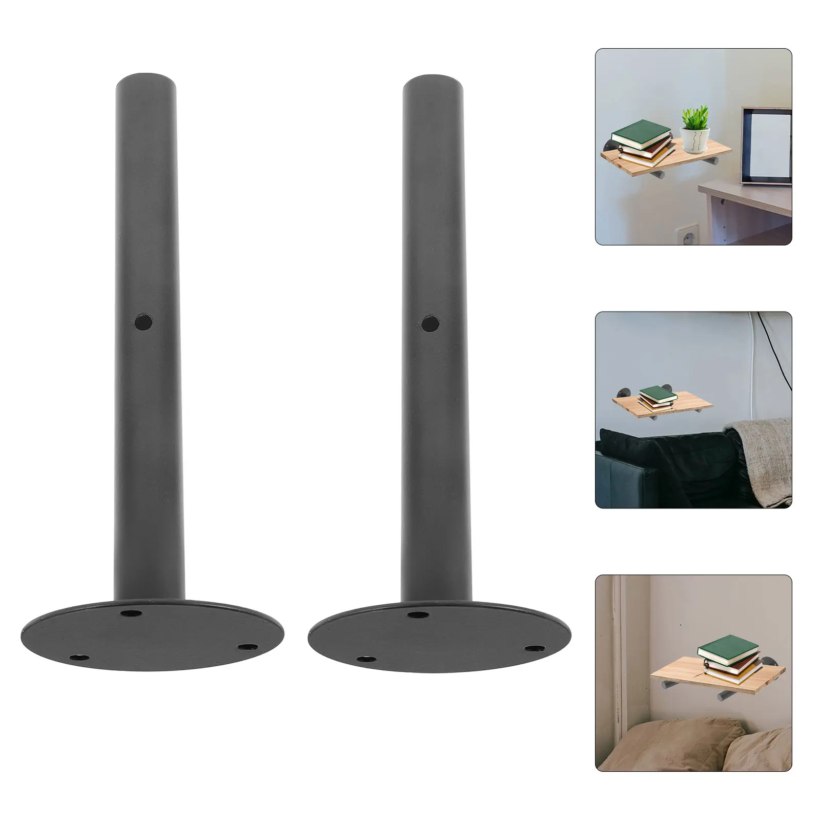 

2Pcs Sturdy Metal Shelf Brackets Wall Mounted Decorative Floating Shelves Support for Living Room Bedroom Shelf Bracket