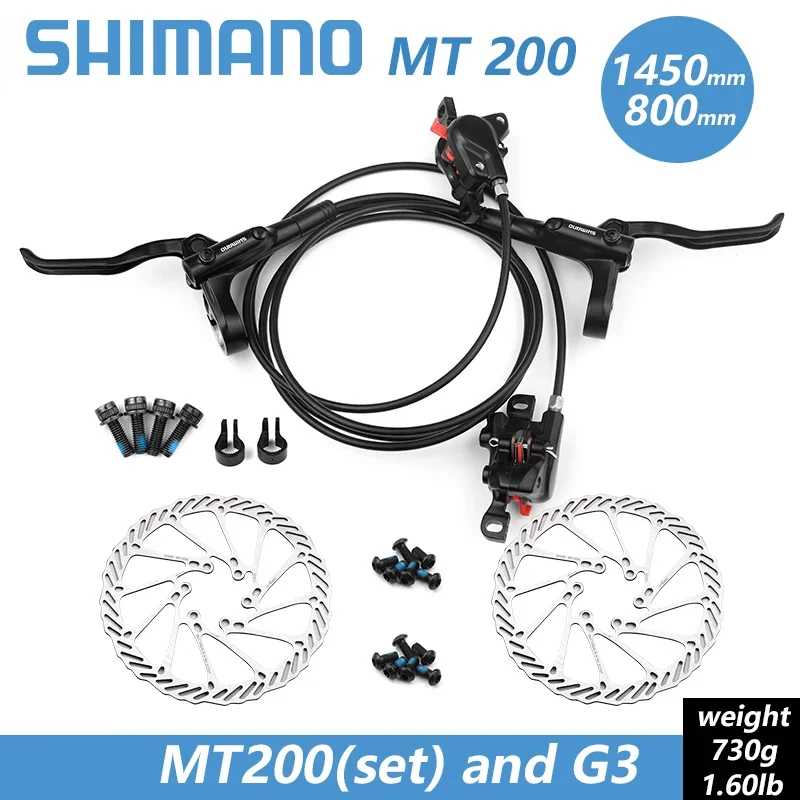 

Велосипедный Тормоз Shimano BR BL MT200, гидравлический дисковый тормоз для горного велосипеда 750/800/1350/1450/1500 мм, модернизированные горные зажимные тормоза MT315