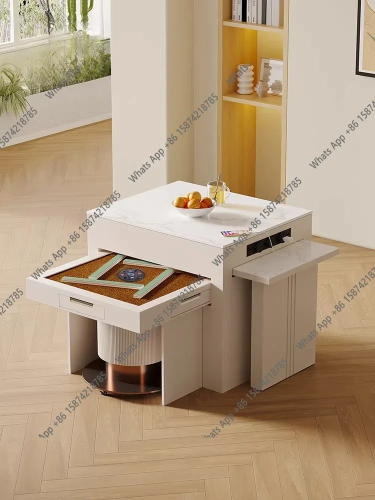 H Mahjong Table Automatic Household Island Table Integrated Retractable Multi-functional Mahjong Machine Hidden Silent