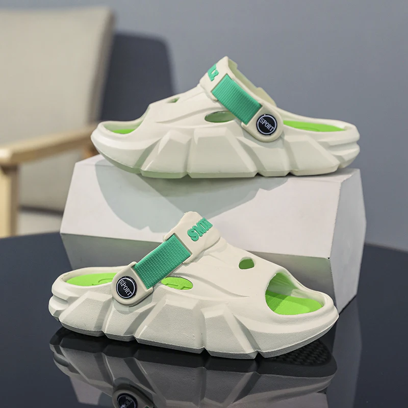 Un paio di pantofole estive aperte per bambini, scarpe da spiaggia morbide, comode e leggere per esterni, taglia 30/31-34/35,RA-2318-5