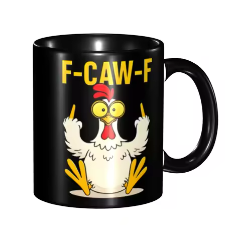 Funny F-Caw-F Chicken FCAWF Coffee Mugs DIY Custom Ceramic Mug Cup Creative Gift