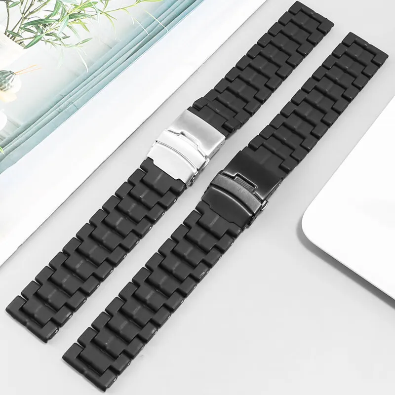 ل كاسيو Protrek سلسلة اكسسوارات PRW-60/YT 30/50/70 في الهواء الطلق الرجال لومينوكس الأسود البلاستيك الصلب الجبل 23 مللي متر حزام (استيك) ساعة