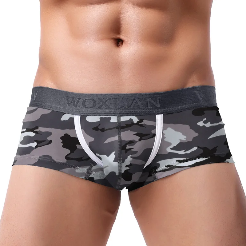 Sexy Mens Underwear Camouflage Boxer Shorts Breathable Male Panties Bulge Pouch Boxers for Male Lingerie cuecas