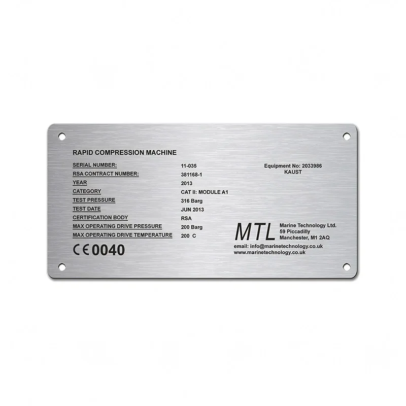 

Custom Stainless Steel Metal Sign Identification Plate Number Plate Aluminum Sign Nameplate Laser Engraving Customization