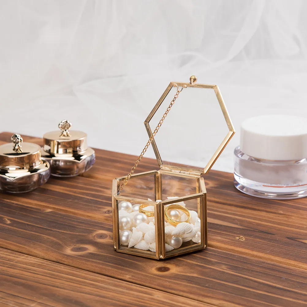 

Vintage Jewelry Storage Box Small Retro Design Compact Organizer Case for Rings Earrings Beads Jewelry Holder for Home