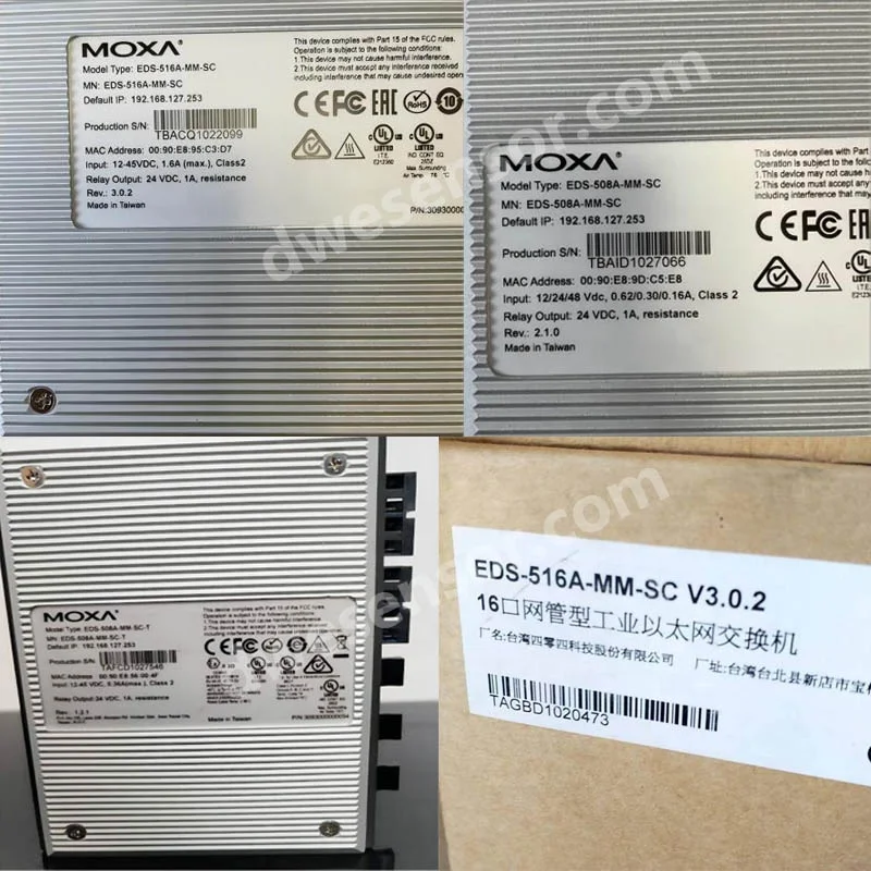 MOXA EDS-516A 508A Series EDS-516A-MM-SC EDS-508A-MM-SC managed Ethernet switch 16-port 8-port