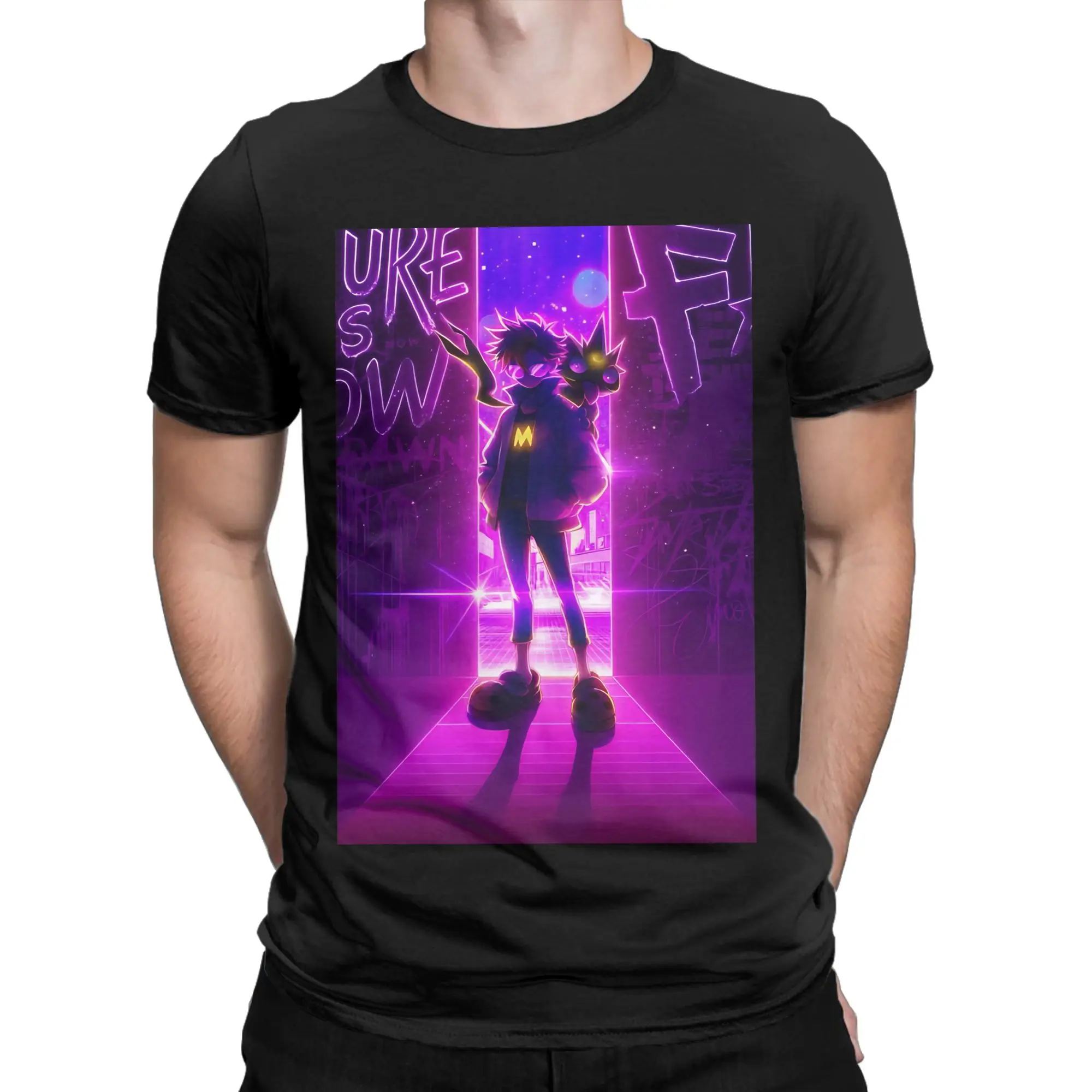 Beatbreak Graphic Funny 100% Cotton T-Shirt D-Digimon Tees Tops For Men
