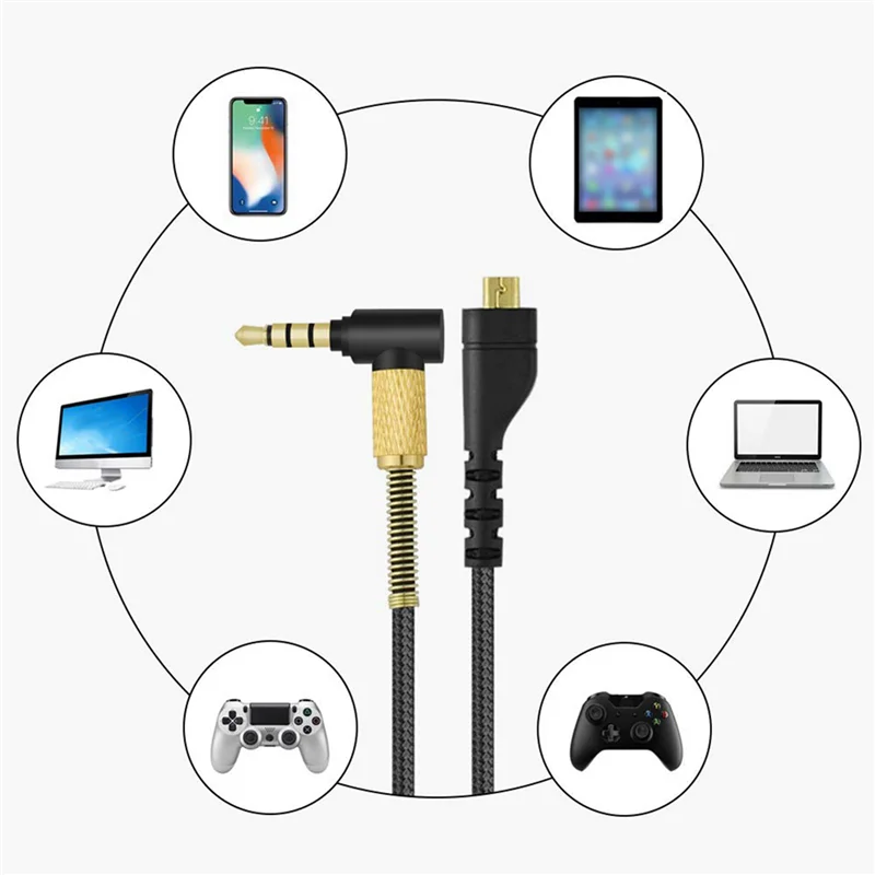 A31R-2X Kabel Headset Audio Pengganti untuk Steelseries Arctis 7 5 3 Pro Headphone Gaming Nirkabel Kabel 4,9 Kaki