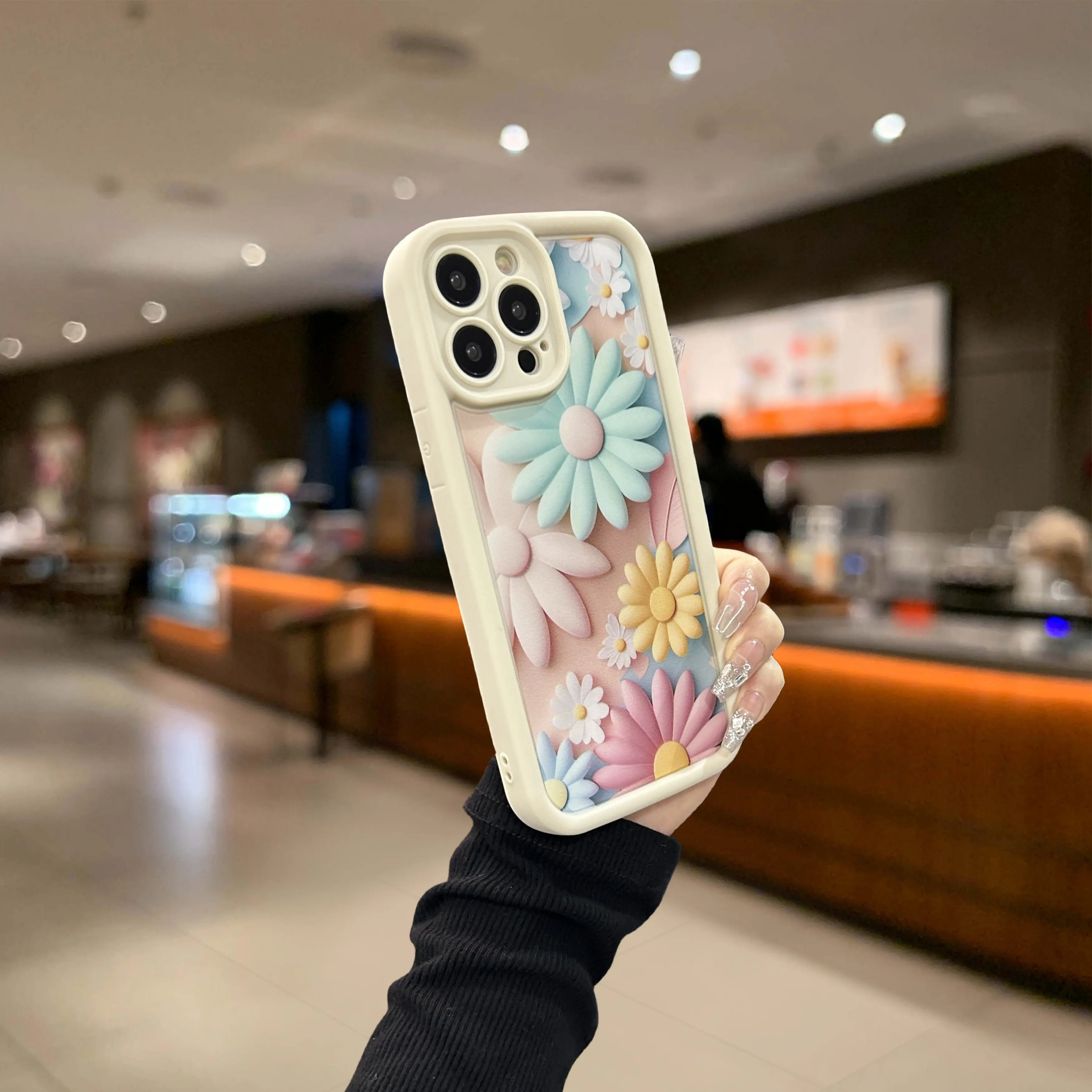 Flower Design Shockproof Protective Phone Case For iPhone 15 14 13 12 11 Pro Max Soft TPU Phone Cover For iPhone 11 Xr 7 8 Plus
