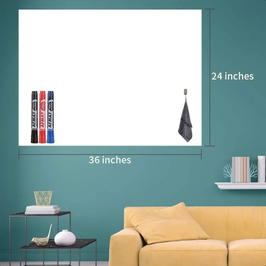 

White Board Paper Dry Erase Wallpaper Peel and Stick Dry Erase Board 36 x 24 Self Adhesive Whiteboard Wallpaper for Home Classr