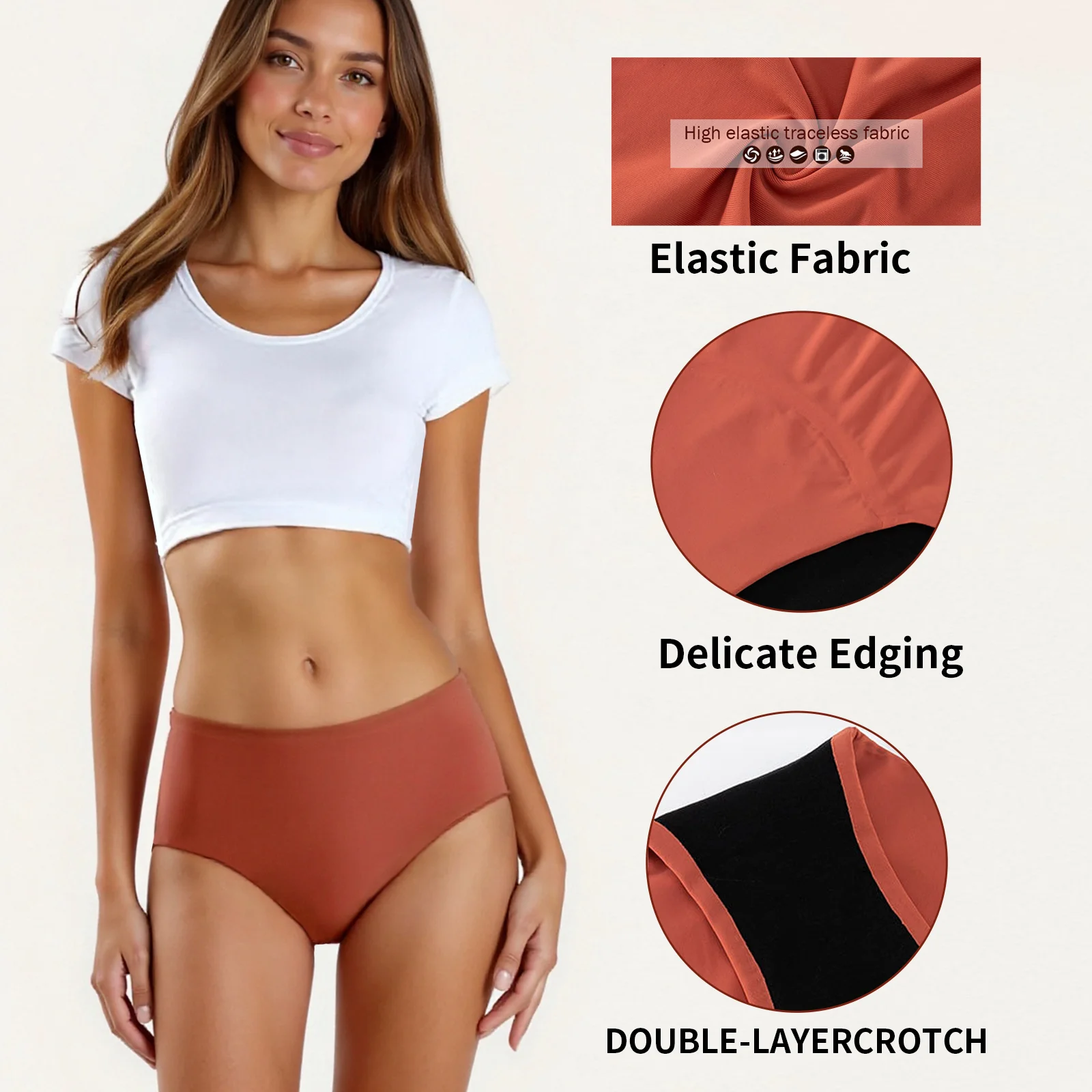 4 Layers Menstrual Panties Absorption Maternity Physiological Incontinence Breathable Briefs Waterproof Period Women Underwear