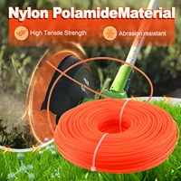 Ligne de coupe ronde en Nylon, brosse de coupe d'herbe, corde de mauvaises herbes, accessoires d'outils, fil de tondeuse à gazon, 1.6mm ~ 3mm x 15M 2
