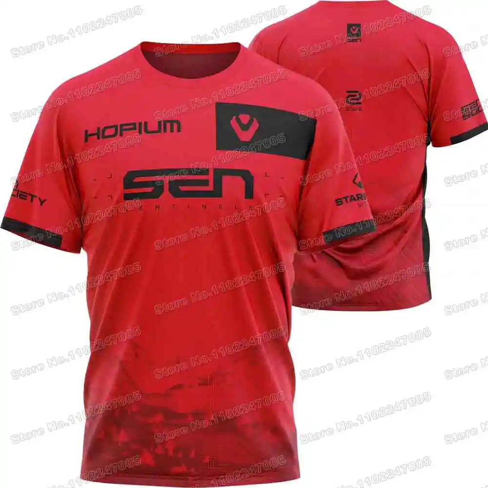2024 команда Sentinels Джерси, игровая униформа, тренировочная футболка, Техническая Футболка, одежда для фитнеса, тренажерного зала, топы для бега, походная спортивная одежда