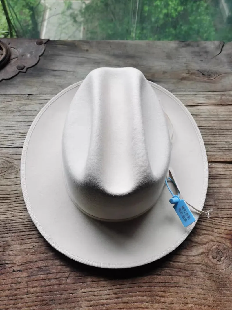 Open Road Hat Fedora Hat Pure Wool Felt Hat Vintage Rancher Hat Airway Vented Panama Hats for Men Women