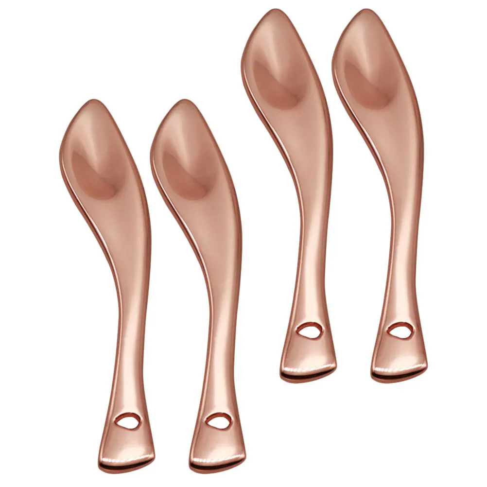

4Pcs Facial Cream Spoon Tool Stainless Steel Eye Cream Applicator for Creams Lotions Foundations No Waste Clean Usage