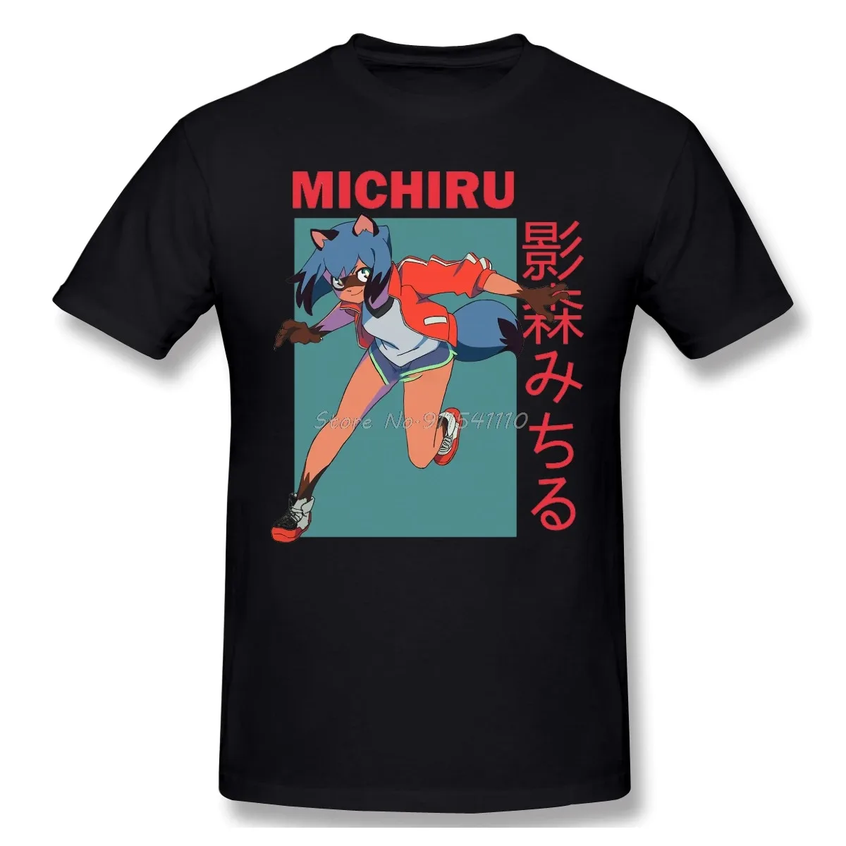 Michiru Kagemori Trigger Men TShirt BNA Brand New Animal Shirou Ogami Nazuna Anime Tops 100% Cotton T Shirt Funny Gift Idea