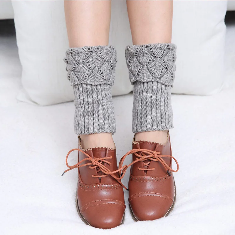 الحدود محبوك قصيرة النسخة الكورية الشتاء النساء أغطية الحذاء يغطي القدم يغطي جديد الوجه على التقوقع الغزل جورب يغطي حراس الساق #4