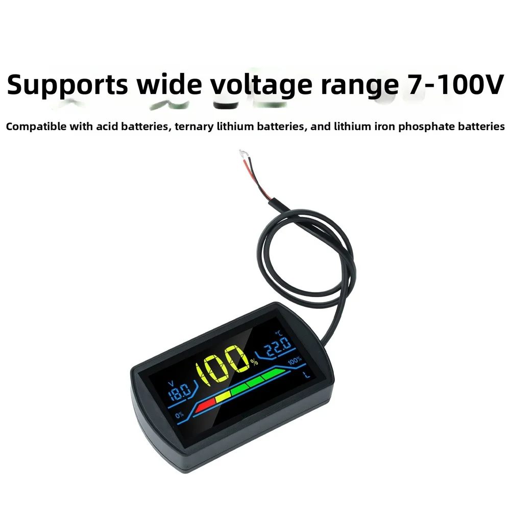 Color Screen Digital DC Voltage Meter 7V to 100V for Power Cell Management in for ups and Renewable Energy Systems
