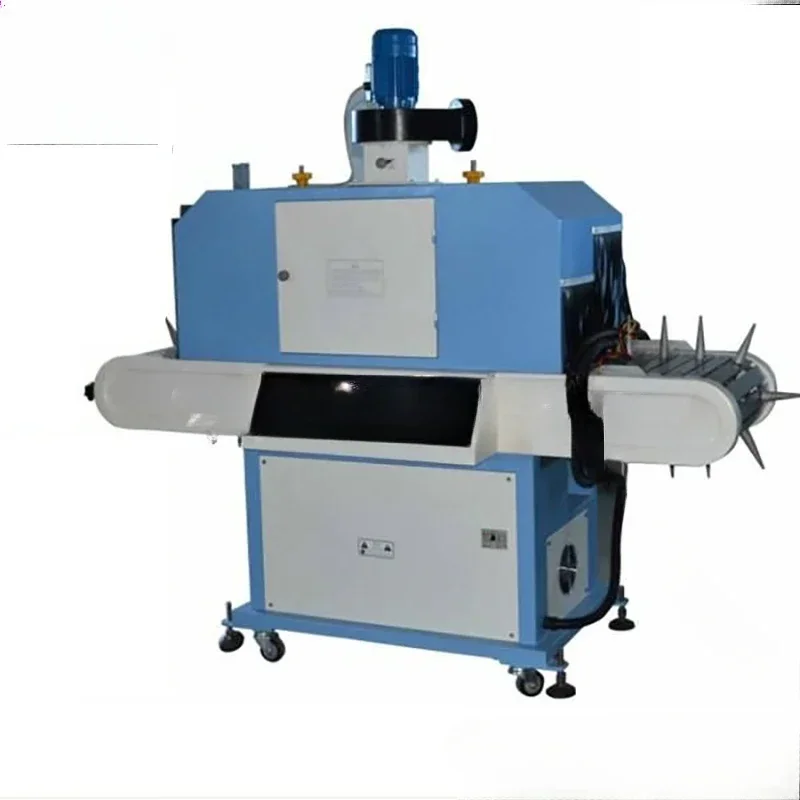 Circular/flat UV drying machine and coating machine, suitable for ink printing with stainless steel strips