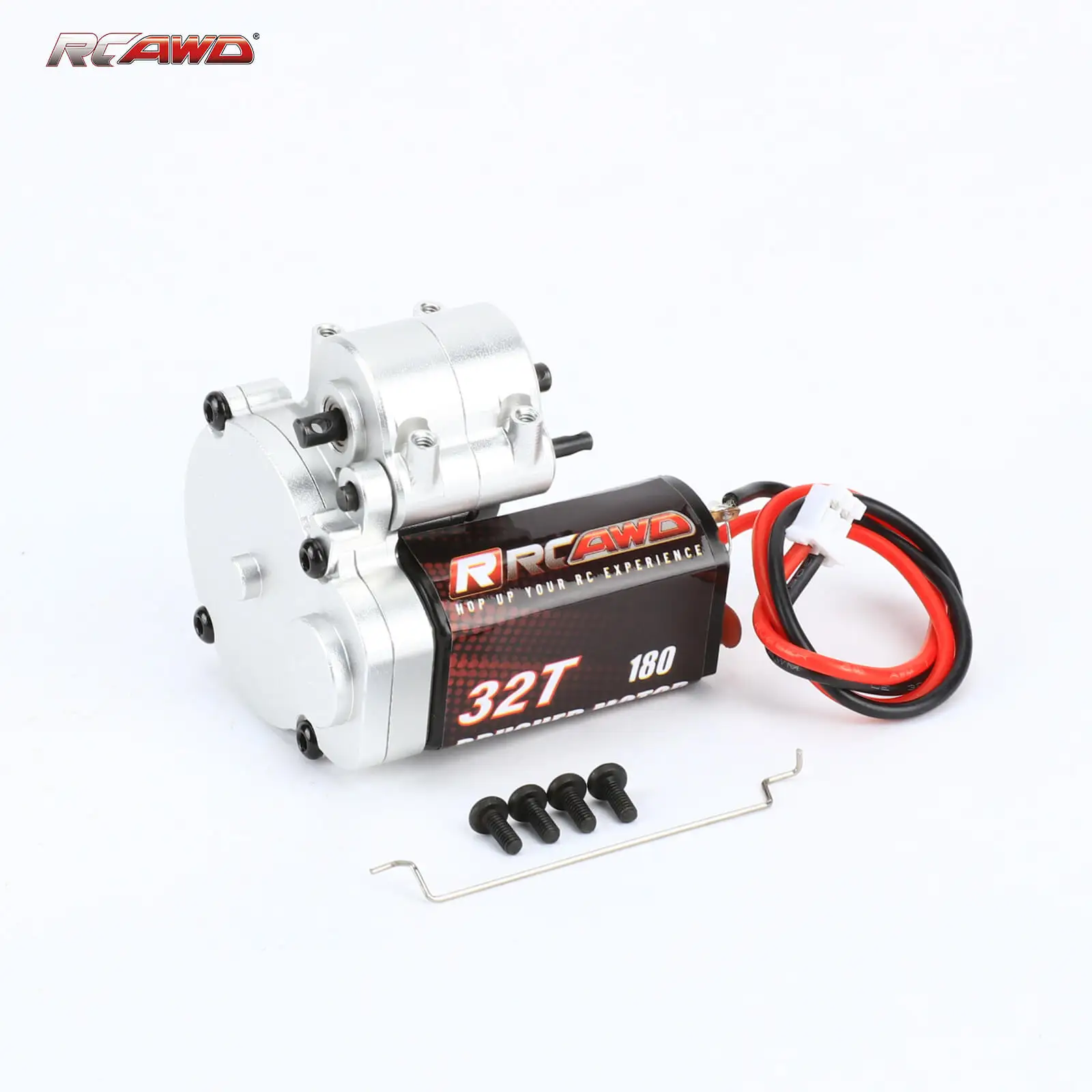 FCX24 Motor 180 32t Transmission Metal Gearbox Combo for FMS 1/24 FCX24 Power Wagon, Smasher V2 Monster Truck Upgrades Parts