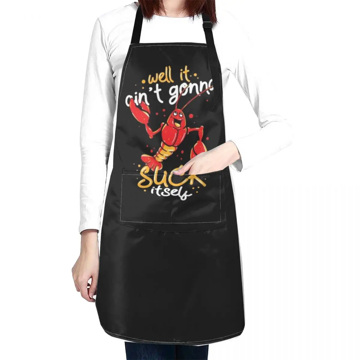 Cajun Food Lover Crawfish Boil - Suck Itself Apron Chef Accessories Customizable Cute Kitchen Accessories Apron