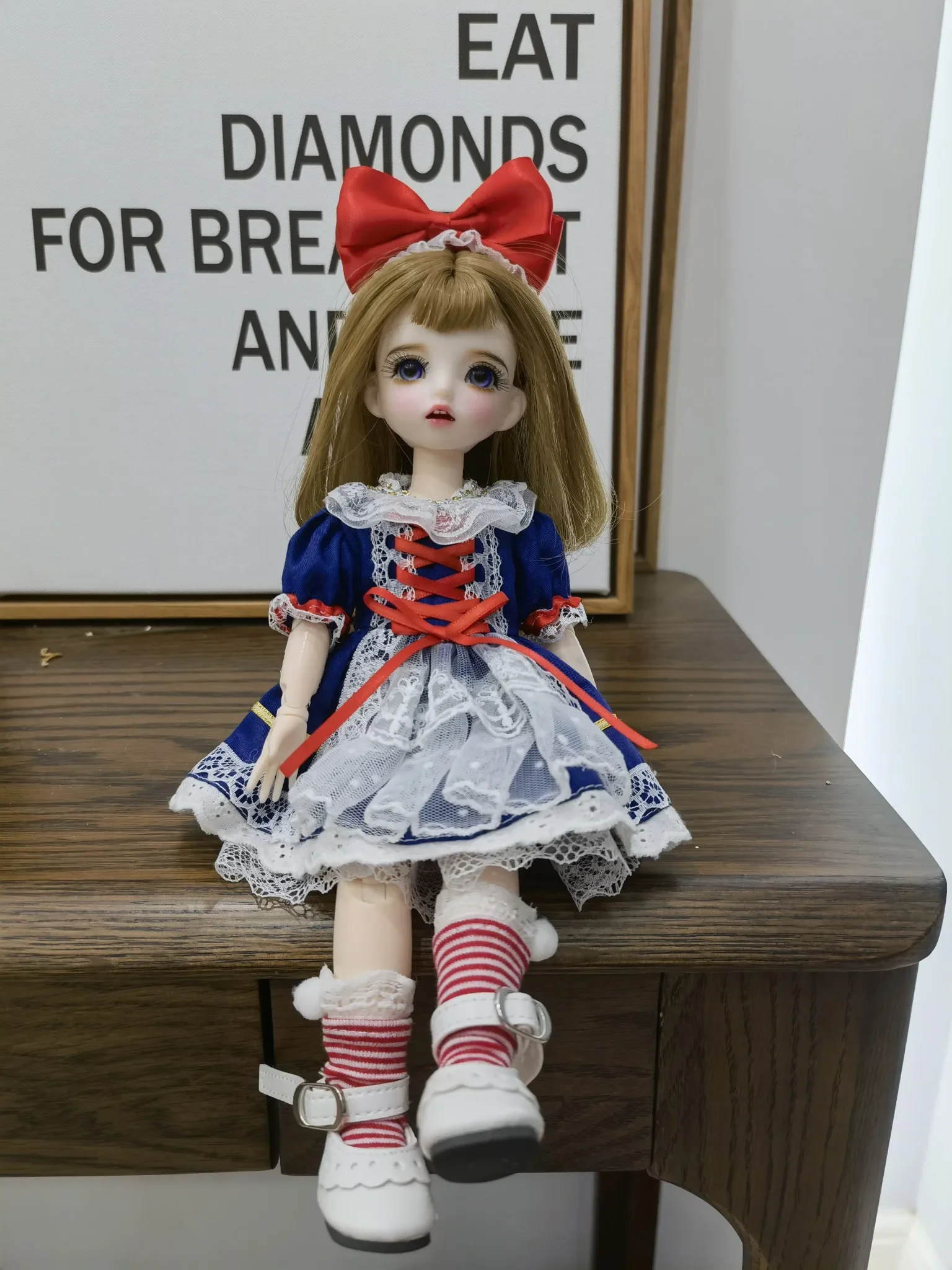BJD 人形の服 1/4 1/6 1/8 ブライスサイズ bjd 女の子の服かわいい人形の服スーツ人形アクセサリー (4 点)
