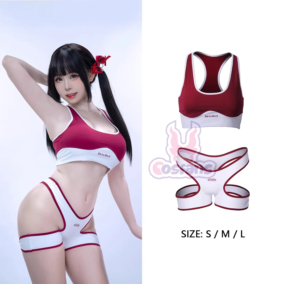 

Japanese High School Student Gymnastics Suit Cosplay Sportwear Gym Clothes JK Girl Uniform Hollow Out Sport Swimsuit Bikini Set